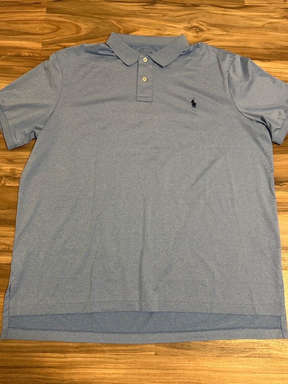 Polo Ralph Lauren Polo Shirt Mens 2XL Blue Heathered Performance Stretch Pony